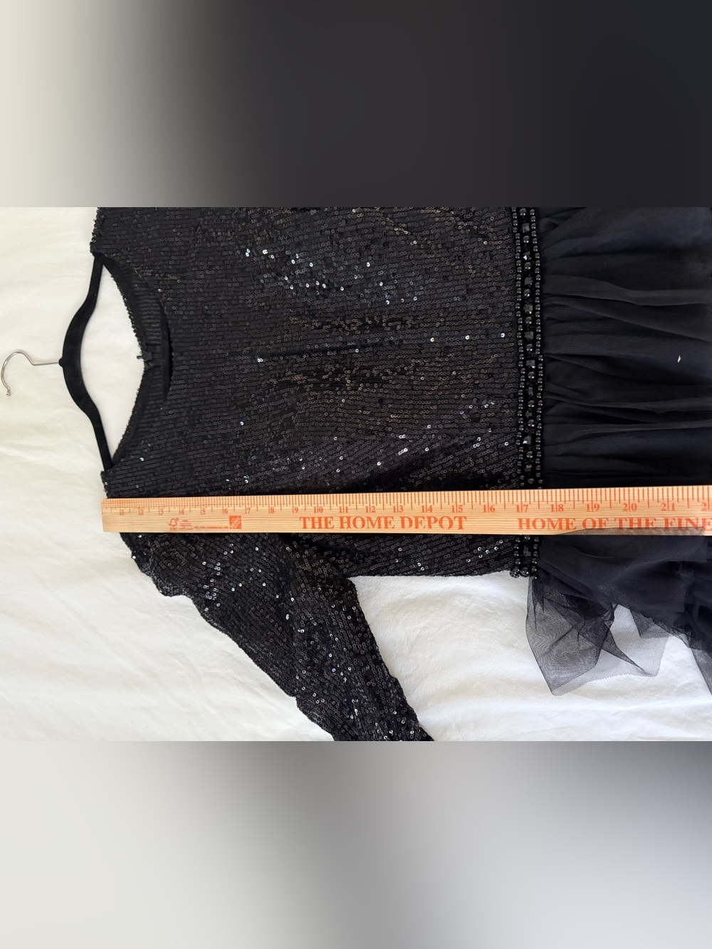 Mac Duggal Black Sequin Tiered Tulle Party Dress size 12 - Picture 9 of 12